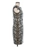 Wisp Graphic Silver Cocktail Dress Size 8 - photo 4