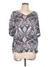 Alya 100% Polyester Blue 3/4 Sleeve Blouse Size L - photo 1