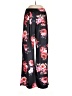 Unbranded 100% Polyester Floral Black Casual Pants Size L - photo 1