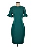 Calvin Klein Solid Teal Cocktail Dress Size 4 - photo 1