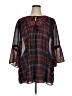 Catherines 100% Polyester Burgundy 3/4 Sleeve Blouse Size 1X - photo 1