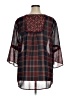 Catherines 100% Polyester Burgundy 3/4 Sleeve Blouse Size 1X - photo 2