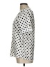 Everly 100% Polyester Polka Dots Silver Short Sleeve Blouse Size L - photo 5