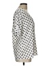 Everly 100% Polyester Polka Dots Silver Short Sleeve Blouse Size L - photo 4
