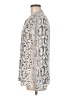 J.Crew Factory Store 100% Polyester Animal Print Silver Long Sleeve Blouse Size M - photo 5