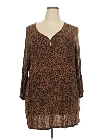 Cuddl Duds 3/4 Sleeve Blouse (view 1)