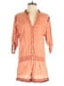 Poupette St. Barth 100% Cotton Hearts Orange Romper Size S (estimated) - photo 1
