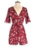 Assorted Brands Floral Burgundy Romper Size S (estimated) - photo 1