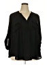 Torrid 100% Polyester Black 3/4 Sleeve Blouse Size 3X Plus (3) - photo 1