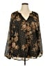 Torrid 100% Polyester Gold Long Sleeve Blouse Size 3X Plus (3) - photo 1