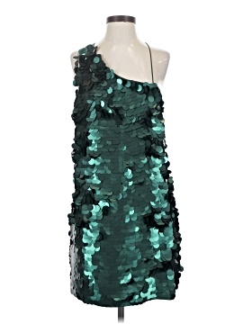 open lace back dress Anthropologie Maeve Sequin One Shoulder Midi Dress Size L New Silver   Finds For You
