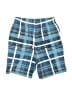 Unbranded 100% Cotton Plaid Blue Board Shorts Size 7 - photo 2