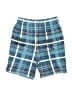 Unbranded 100% Cotton Plaid Blue Board Shorts Size 7 - photo 1