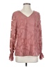 Hailey & Co. 100% Polyester Pink Long Sleeve Blouse Size S - photo 1