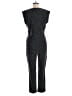 Theory 100% Silk Chevron-herringbone Black Jumpsuit Size 6 - photo 2