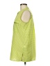 MICHAEL Michael Kors 100% Polyester Checkered-gingham Green Sleeveless Blouse Size M - photo 5