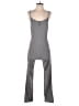 Something Navy 100% Cotton Solid Gray Jumpsuit Size XS - photo 1
