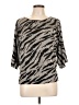 Elementz Animal Print Silver 3/4 Sleeve T-Shirt Size L - photo 1
