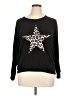 Chaser Stars Black Long Sleeve Top Size 1X - photo 1