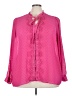 Torrid 100% Polyester Pink Long Sleeve Blouse Size 3X Plus (3) - photo 1