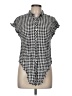 Lee Houndstooth Black Sleeveless Button-Down Shirt Size M - photo 1