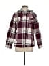 Natural Reflections 100% Cotton Plaid Burgundy Jacket Size M - photo 1