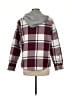 Natural Reflections 100% Cotton Plaid Burgundy Jacket Size M - photo 2
