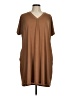 Shop Basic USA Solid Brown Casual Dress Size M - photo 1