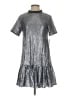 MELLODAY 100% Polyester Metallic Silver Cocktail Dress Size S - photo 1