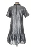 MELLODAY 100% Polyester Metallic Silver Cocktail Dress Size S - photo 2