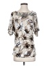 Ellen Tracy Ivory Short Sleeve Blouse Size S - photo 1