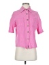 Shein 100% Polyester Pink Short Sleeve Blouse Size 4 - photo 1