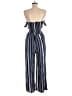 Riley + James Stripes Blue Jumpsuit Size M - photo 2