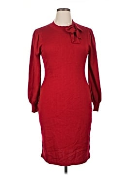 strapless open back dress Red Crepe Boat Neck Kaftan Maxi Dress With Belt main image 1