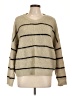 Lumiere Stripes Tan Pullover Sweater Size L - photo 1