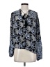 Elan 100% Rayon Blue Long Sleeve Blouse Size S - photo 1