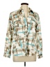 Chico's Print Teal Long Sleeve Blouse Size Lg (2) - photo 1