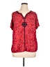 Westport 100% Rayon Red Short Sleeve Blouse Size XL - photo 1