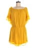 New York & Company 100% Polyester Solid Yellow Romper Size M - photo 1