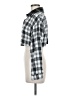 Shein Plaid Black Long Sleeve Button-Down Shirt Size M - photo 5