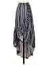 No Boundaries 100% Rayon Stripes Gray Silver Formal Skirt Size 11 - 13 - photo 1