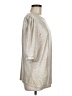 Flawless 100% Polyester Metallic Silver 3/4 Sleeve Blouse Size M - photo 4