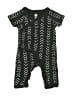 Tea 100% Cotton Chevron-herringbone Black Short Sleeve Onesie Size 0-3 mo - photo 1