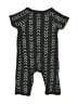 Tea 100% Cotton Chevron-herringbone Black Short Sleeve Onesie Size 0-3 mo - photo 2