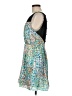BCBGeneration 100% Polyester Print Teal Cocktail Dress Size 8 - photo 5