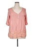Unbranded Pink 3/4 Sleeve Blouse Size XL - photo 1