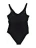 Unbranded Solid Black One Piece Swimsuit Size M - photo 2