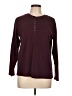 Classic Elements Burgundy Long Sleeve Top Size L - photo 1