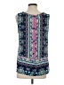 Anne Carson 100% Polyester Blue Sleeveless Blouse Size S - photo 2