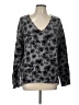Central Park West Animal Print Gray Pullover Sweater Size L - photo 1